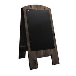 Risch TALKERSTREET CHALK ORIGINAL Double-Sided Chalkboard Easel - 22" x 41", Pine, Brown