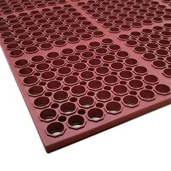 Cactus Mat 3520-R3 VIP Floormate Anti Fatigue Mat - 2 2/5' x 3 1/4', Red, Anti-Fatigue Rubber