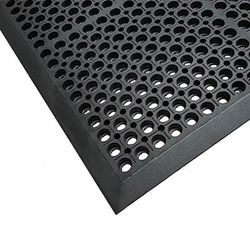 Cactus Mat 4420-CCWB VIP Duralok Mat w/ Bevel - Center, 3' x 5', Black