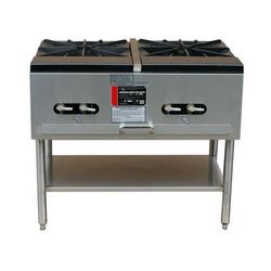 Town SR-24-G-2X-SS LP 2 Burner Stock Pot Range, Liquid Propane, Gas Type: LP