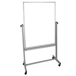 Luxor MB3648WW Reversible Magnetic Whiteboard w/ Aluminum Frame, 36x48", Silver