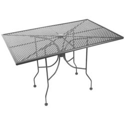 American Tables & Seating ALM3048-GRY Rectangular Outdoor Table w/ Umbrella Hole - 48" x 30", Aluminum, Dark Gray