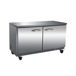 IKON IUC61F 61 1/5" W Undercounter Freezer w/ (2) Sections & (2) Doors, 115v, Silver