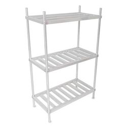 John Boos ALKR-2072-X 3 Level Keg Rack w/ 3 Keg Capacity, 72" x 20" x 76", 8 Keg Capacity, Aluminum, Silver