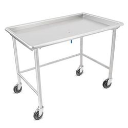 John Boos DST6-3073SBW-C-X 72 7/8" Mobile Sorting Table - 2 1/4" Raised Edge, Stainless Steel