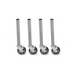 John Boos SLEG-34.75C-4 34 3/4" Legs w/ Locking Casters, Stainless Steel