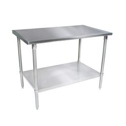 John Boos ST4-2472GSK 72" 14 ga Work Table w/ Undershelf & 300 Series Stainless Steel Flat Top