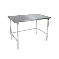 John Boos ST4-30120GBK 120" 14 ga Work Table w/ Open Base & 300 Series Stainless Steel Flat Top