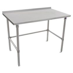 John Boos ST6R1.5-3660SBK-X 60" 16 ga Work Table w/ 300 Series Stainless Steel Top, 1 1/2" Backsplash, Stallion Safety Edge, Stainless Steel Bracing