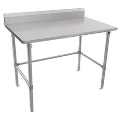 John Boos ST6R5-2436SBK-X 36" 16 ga Work Table w/ 300 Series Stainless Steel Top, 5" Backsplash, Stainless Steel Legs & Bracing