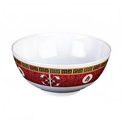 Thunder Group 5207TR 39 oz Melamine Rice Bowl, Red/White, Multi-Colored