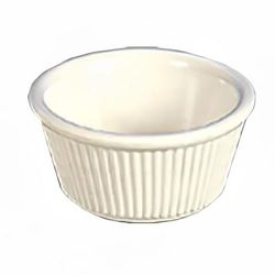 Thunder Group ML531B1 3 oz Fluted Melamine Ramekin, Bone, White
