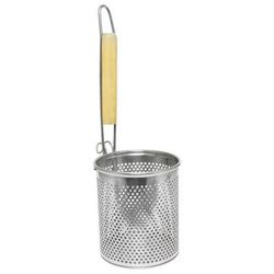 Thunder Group SLNS536 5 1/2" Mesh Noodle Skimmer - Wood Handle, Stainless Steel