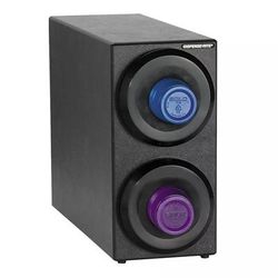 Dispense-Rite SLR-S-2BT Cup Dispenser, Cabinet, 2 Compartment, All Cup Types, Black