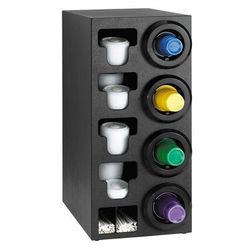 Dispense-Rite STL-C-4RBT Cup & Lid Organizer, 10 Compartment, All Cup Types, Black