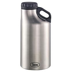 Service Ideas GRW64BS 64 oz Vacuum-Insulated Growler, Stainless Steel