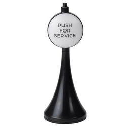 Service Ideas PFSBLK Tabletop Service Light w/ Push Button - Plastic, Black