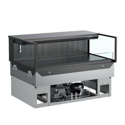 Structural Concepts NE4813RSSV 47 3/4" Reveal Drop-In Horizontal Open Air Cooler w/ 1 Level, 110-120v, Black