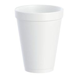 Dart 12J12 J Cup 12 oz Insulated Foam Cup - Polystyrene, White, 12 Ounce