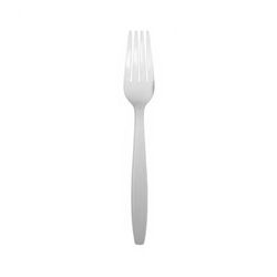 Empress E177001 (41747) Heavy Weight Disposable Forks - Plastic, White, Unwrapped, Case of 1000