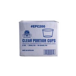 Empress EPC200 (48330) 2 oz Portion Cup - Polypropylene, Clear, Crack Resistant, Case of 2500