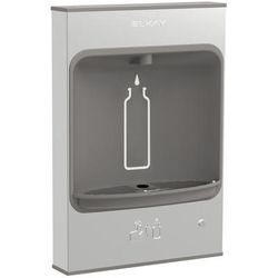 Elkay EMASM Wall Mount Bottle Filling Station w/ Button Activation - Non Refrigerated, Stainless, Non-Filtered & Non-Refrigerated