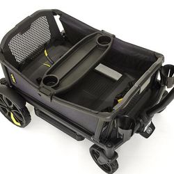 Veer All-Terrain Cruiser XL (4 Seater) Stroller Wagon + Basket Bundle - Grey
