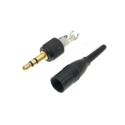 Connecteur de verrouillage audio à vis stéréo noir 3.5mm 1/8 en effet compatible avec