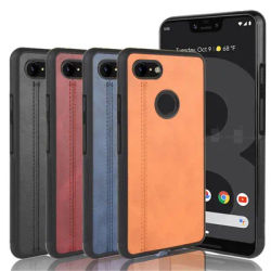 Coque arrière rigide en cuir PU pour Google Pixel 3 compatible modèles 3 XL 3 XL 3 XL