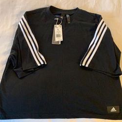 Adidas Tops | Adidas W Fi 3s Crop Top Tee | Color: Black | Size: L