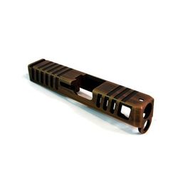 Gun Cuts Juggernaut Slide for Glock 26 Optic Cut Battleworn Copper GC-G26-JUG-COPBW-RMR