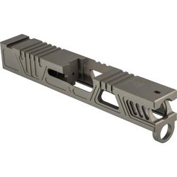 Gun Cuts Cyberpunk Slide for Glock 43/43X Optic Cut Battleworn Zombie Green GC-G43-CYB-ZGRBW-RMR