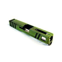 Gun Cuts Apprentice Slide for Glock 19 Optic Cut Battleworn Zombie Green GC-G19-APP-ZGRBW-RMR