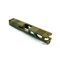 Gun Cuts Cyberpunk Slide for Glock 19 Optic Cut Noveske Bazooka Green GC-G19-CYB-NBG-RMR