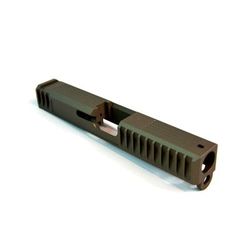 Gun Cuts Bulldog Slide for Glock 19 No Optic Cut Smoked Bronze GC-G19-BUL-SBR-NO