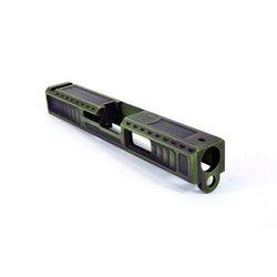 Gun Cuts Viper Slide for Glock 19 Optic Cut Battleworn Zombie Green GC-G19-VIP-ZGRBW-RMR