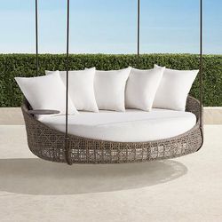 Coraline Hanging Daybed with Cushions - Standard, Rain Glacier - Frontgate