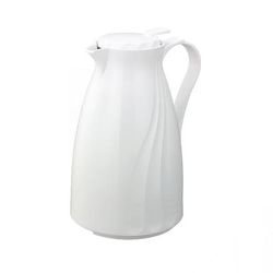 Service Ideas TNSPB12WH 40 1/2 oz Twist Nâ€™ Serv Carafe w/ Push Button Lid - Plastic, White