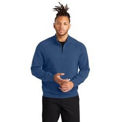 Mercer+Mettle MM3020 1/4-Zip Sweater in Insignia Blue size Large | Cotton/Spandex Blend