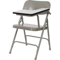 Flash Furniture HF-309AST-LFT-GG Folding Chair w/ Left Tablet Arm - Steel, Beige, Black