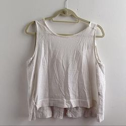 Madewell Tops | Madewell Button-Back Tank | Color: White | Size: M