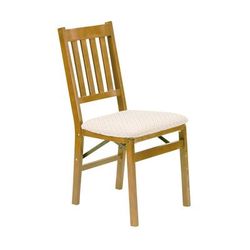 Arts And Craft Wood Folding Chairs, Set Of 2 by Stakmore in Oak