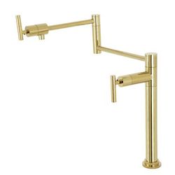 Kingston Brass KS4702CML Manhattan Deck Mount Pot Filler, Polished Brass - Kingston Brass KS4702CML