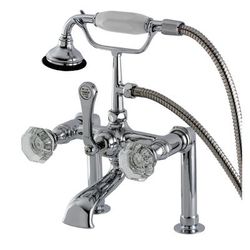 Aqua Vintage AE104T1WCL Celebrity Deck Mount Clawfoot Tub Faucet, Polished Chrome - Kingston Brass AE104T1WCL