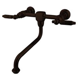 Kingston Brass KS1215GL Wall Mount Bathroom Faucet, Oil Rubbed Bronze - Kingston Brass KS1215GL