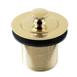 "Kingston Brass DLT17PB 1-1/2" Lift and Turn Tub Drain with 1-3/4" Body Thread, Polished Brass - Kingston Brass DLT17PB"