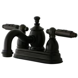 Kingston Brass KS7105GL 4 in. Centerset Bathroom Faucet, Oil Rubbed Bronze - Kingston Brass KS7105GL