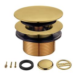 Kingston Brass KBU2007 Eugene Tip-Toe Tub Drain Conversion Kit, Brushed Brass - Kingston Brass KBU2007