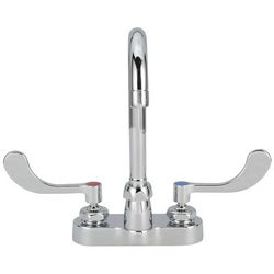 Zurn Industries Z812A4-XL-P Deck Mount Faucet w/ 2.2 gpm Aerator - 3 1/2" Swivel Gooseneck Spout, 4" Centers