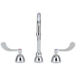 Zurn Industries Z831B4-XL-3F-ICT Deck Mount Lavatory Faucet w/ 0.5 gpm Spray Outlet - 5 3/8" Gooseneck Spout, Chrome